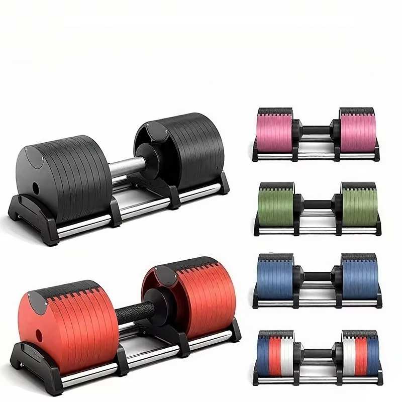 Adjustable Dumbbell Pair 40Kg - Недорогие цветные гантели для силовых тренировок