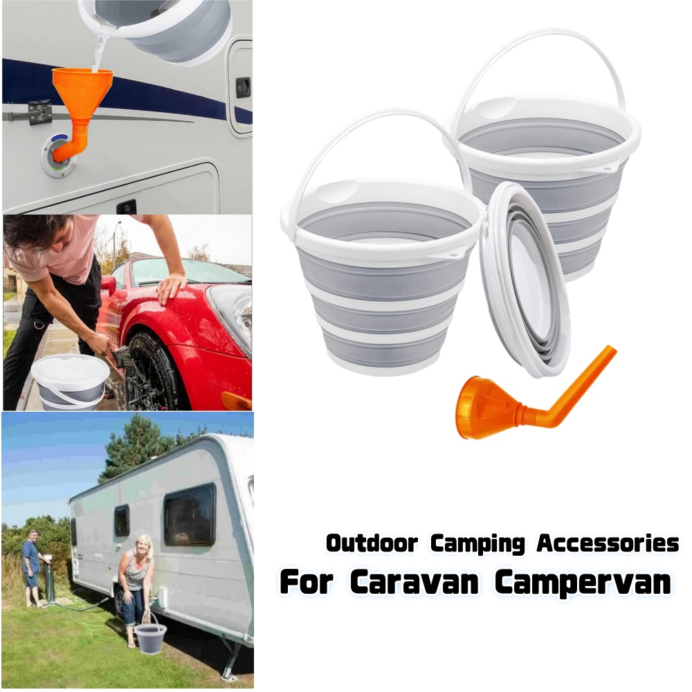 Camping - Складная силиконовая воронка-ведро 10 л для