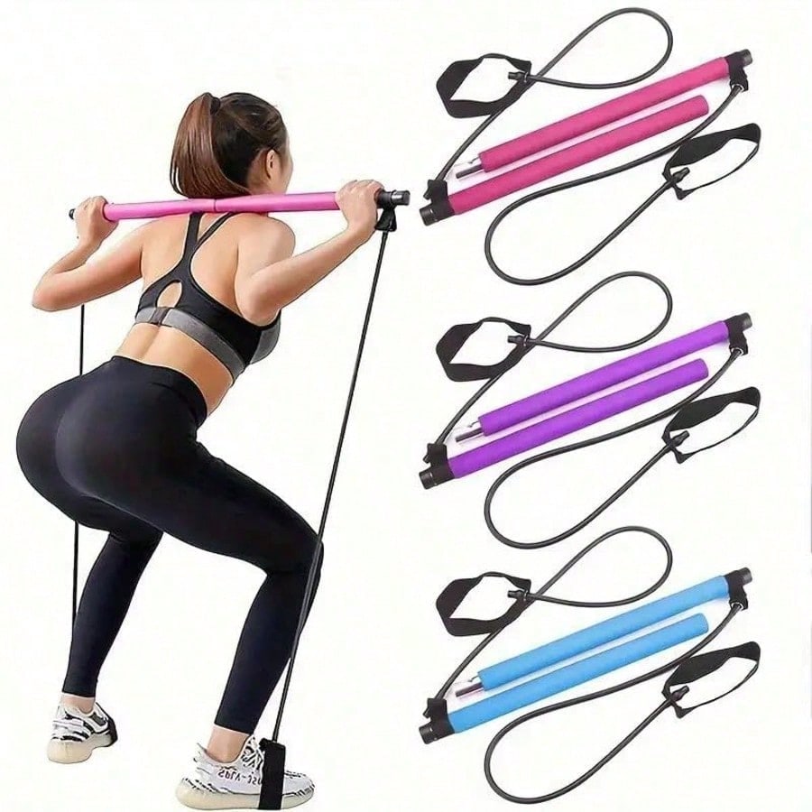 Pilates Bar Kit With Resistance Bands - Набор для пилатеса с лентой сопротивления,