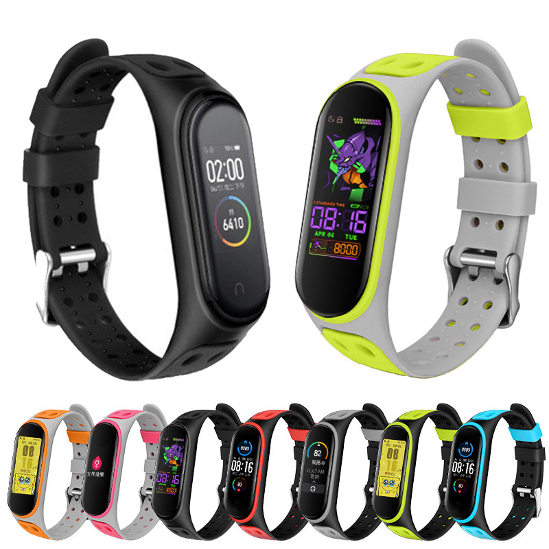 Resistance Bands Set With Handles - Для Mi Band 3/4/5/6/7 двухцветный силиконовый