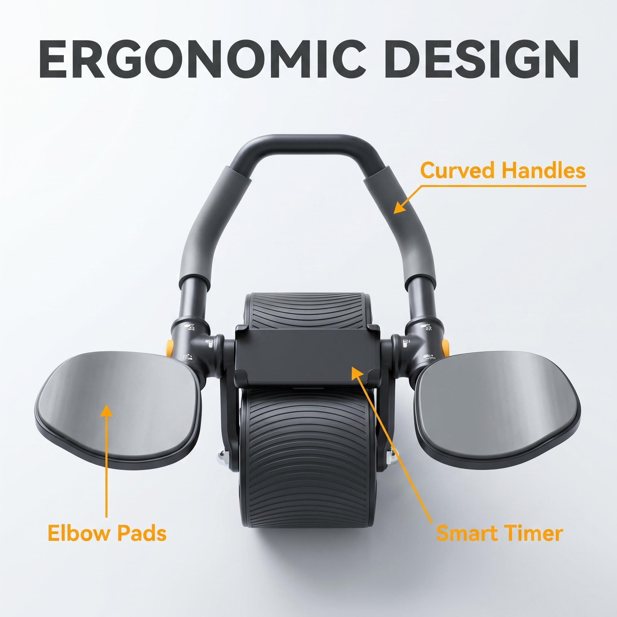 Ab Roller Wheel With Elbow Support - Тренажер для пресса 3-в-1 с роликом,