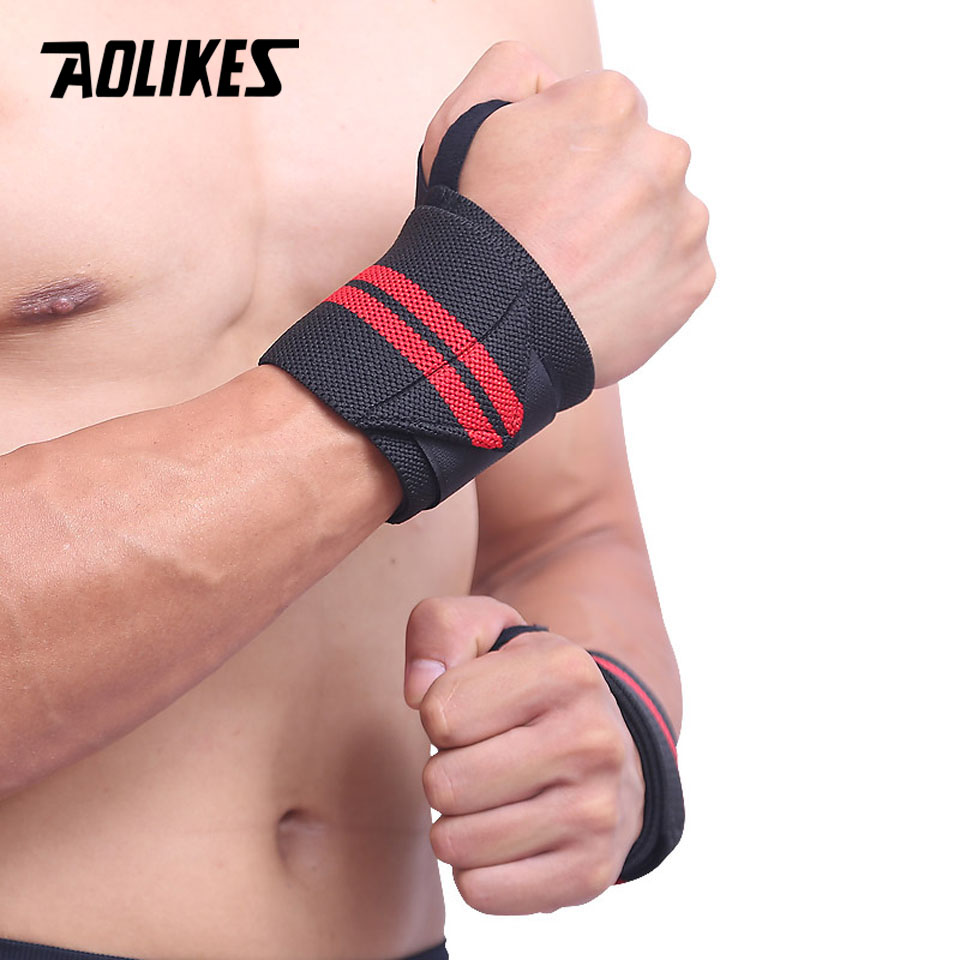 AOLIKES 1 пара браслетов для п – обзор и цена Wrist Wraps Weightlifting Support