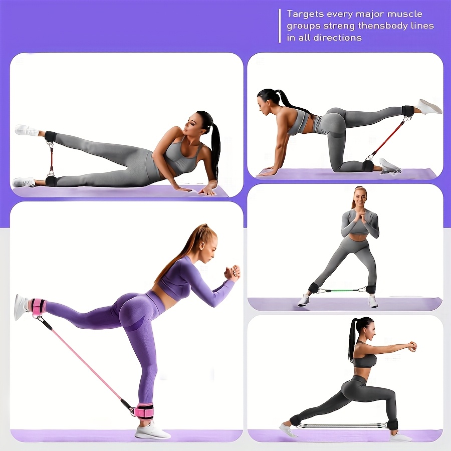 5 шт. эспандеры для лодыжки, э – обзор и цена Pilates Bar Kit With Resistance Bands